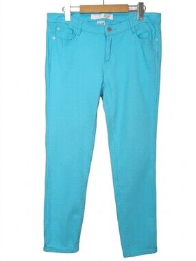 Joe Fresh Turquoise Slim Leg Jeans Womens Size 10 Cotton Blend Denim Spring